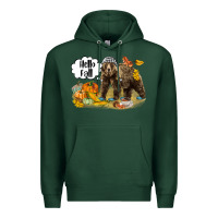 Hello Fall Brown Bear Premium Hoodie | Teevron