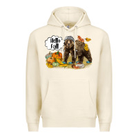 Tofu Hello Fall Brown Bear Premium Hoodie - LillyAllenDesigns