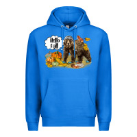 True Royal Hello Fall Brown Bear Premium Hoodie - LillyAllenDesigns