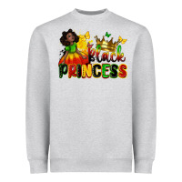 Heather Grey Black princess juneteenth Heavyweight Sweatshirt - Zillion Design Studio
