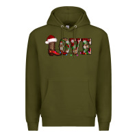 Army Green love christmas boots Premium Hoodie - AdoDesignShop