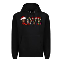 Black love christmas boots Premium Hoodie - AdoDesignShop