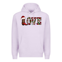 Lilac love christmas boots Premium Hoodie - AdoDesignShop