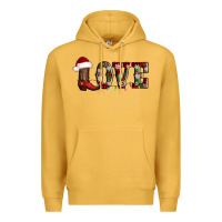 Mustard love christmas boots Premium Hoodie - AdoDesignShop
