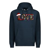 Navy love christmas boots Premium Hoodie - AdoDesignShop