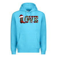 Ocean Blue love christmas boots Premium Hoodie - AdoDesignShop