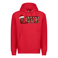 Red love christmas boots Premium Hoodie - AdoDesignShop
