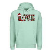 Seafoam love christmas boots Premium Hoodie - AdoDesignShop
