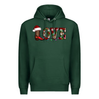 Sports Green love christmas boots Premium Hoodie - AdoDesignShop