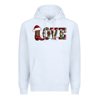 White love christmas boots Premium Hoodie - AdoDesignShop