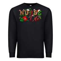 Black nurse life christmas Premium Sweatshirt - NancyCooperArtShop