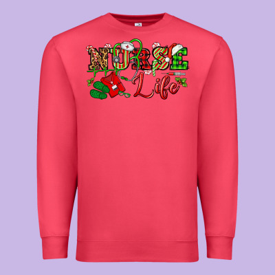 Nurse Life Christmas Premium Sweatshirt Designed By Nancycooperartshop
