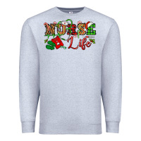Heather Grey nurse life christmas Premium Sweatshirt - NancyCooperArtShop