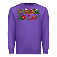 Purple nurse life christmas Premium Sweatshirt - NancyCooperArtShop