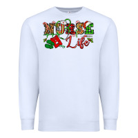 White nurse life christmas Premium Sweatshirt - NancyCooperArtShop