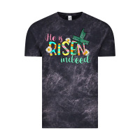 Cloud Black He is risen indeed Easter Vintage Tee - CowGirlArtShop