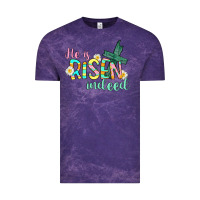 Cloud Purple He is risen indeed Easter Vintage Tee - CowGirlArtShop