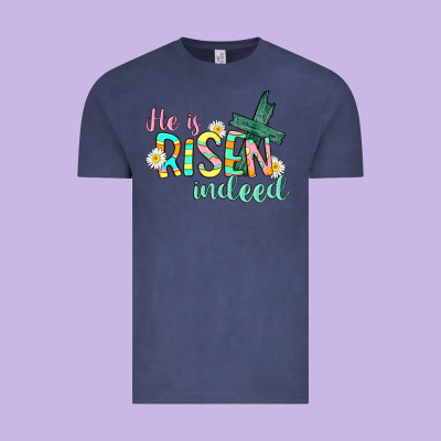 He Is Risen Indeed Easter Vintage Tee Designed By Cowgirlartshop