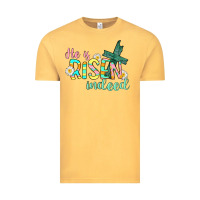 Vintage Mustard He is risen indeed Easter Vintage Tee - CowGirlArtShop