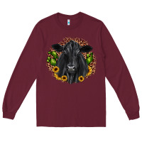Burgundy black angus cactus sunflower Long Sleeve Tee - JahusDesignShop