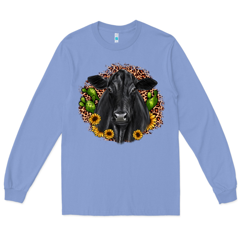 Black Angus Cactus Sunflower Long Sleeve Tee by JahusDesignShop | Teevron