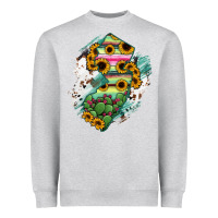 Heather Grey New jersey State Map Heavyweight Sweatshirt - RanaPortraitStore