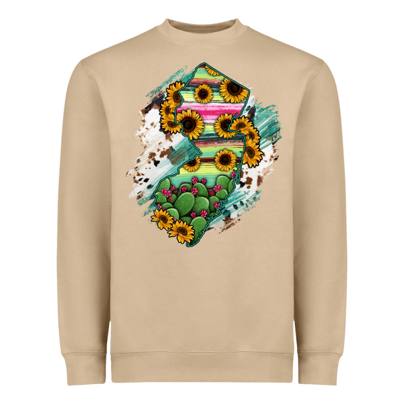 New Jersey State Map Heavyweight Sweatshirt by RanaPortraitStore | Teevron