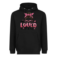 Black one loved mama messy bun Heavyweight Hoodie - MaliasSmallBusiness