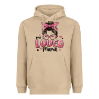 Mushroom one loved mama messy bun Heavyweight Hoodie - MaliasSmallBusiness
