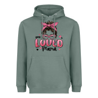 Sage one loved mama messy bun Heavyweight Hoodie - MaliasSmallBusiness