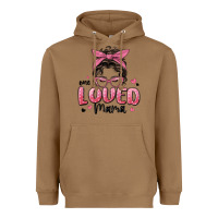 Toasted Coconut one loved mama messy bun Heavyweight Hoodie - MaliasSmallBusiness