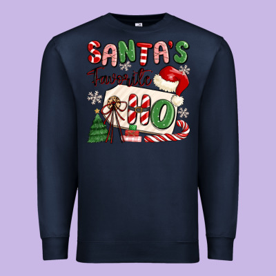 Santa's Favorite Ho Premium Sweatshirt Designed By Maliassmallbusiness