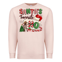 Pale Pink santa's favorite ho Premium Sweatshirt - MaliasSmallBusiness