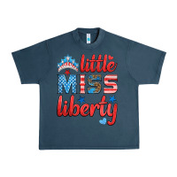 Midnight Navy little miss liberty Urban Heavy Tee - HRA Design Shop