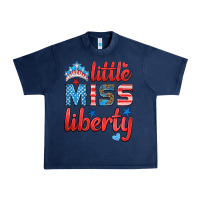 Navy little miss liberty Urban Heavy Tee - HRA Design Shop