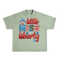 Oil Green little miss liberty Urban Heavy Tee - HRA Design Shop