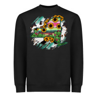 Black New York State Map Heavyweight Sweatshirt - RanaPortraitStore