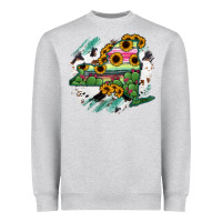 Heather Grey New York State Map Heavyweight Sweatshirt - RanaPortraitStore