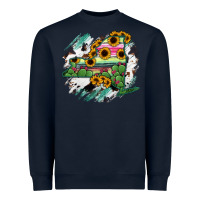 Navy New York State Map Heavyweight Sweatshirt - RanaPortraitStore