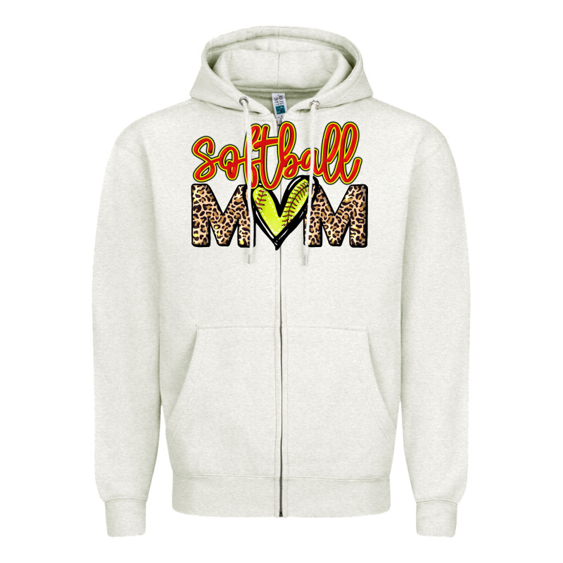 Softball Mom Zipper Hoodie by NancyCooperArtShop | Teevron