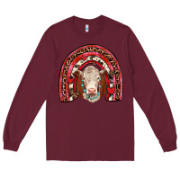 Burgundy valentines hereford rainbow Long Sleeve Tee - JahusDesignShop