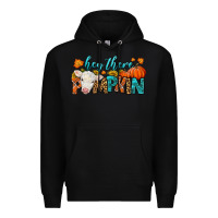 Black Western Hey There Pumpkin Premium Hoodie - LillyAllenDesigns