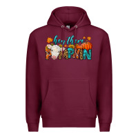 Burgundy Western Hey There Pumpkin Premium Hoodie - LillyAllenDesigns