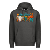 Charcoal Heather Western Hey There Pumpkin Premium Hoodie - LillyAllenDesigns