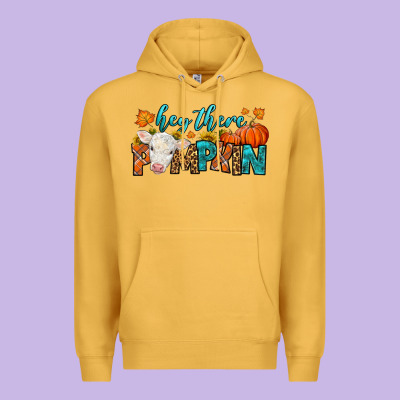 Western Hey There Pumpkin Premium Hoodie Designed By Lillyallendesigns