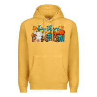 Mustard Western Hey There Pumpkin Premium Hoodie - LillyAllenDesigns