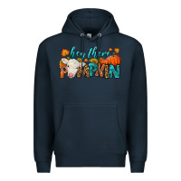 Navy Western Hey There Pumpkin Premium Hoodie - LillyAllenDesigns