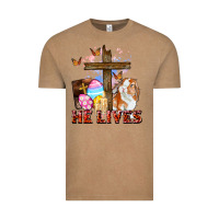 Vintage Coffee He lives Easter Day Vintage Tee - CowGirlArtShop