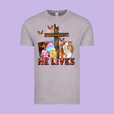 He Lives Easter Day Vintage Tee Designed By Cowgirlartshop