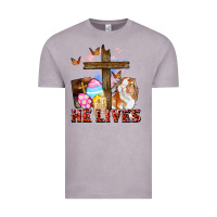 Vintage Zinc He lives Easter Day Vintage Tee - CowGirlArtShop